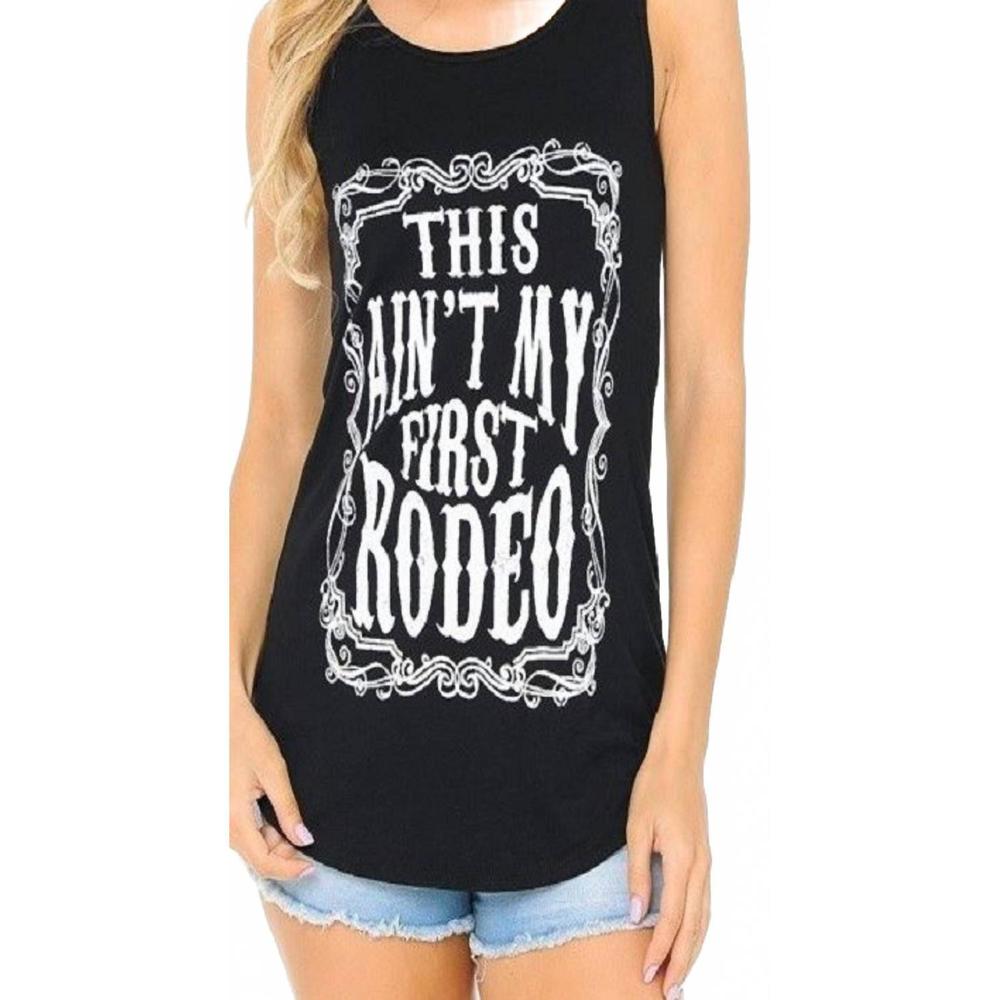 NEW SJL APPAREL rodeo tank top in black